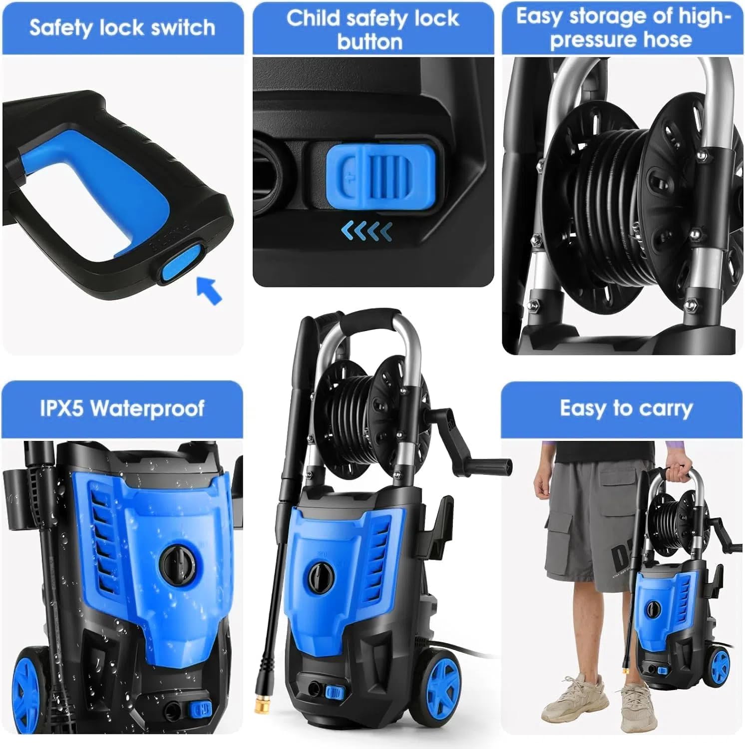 4800PSI Electric Pressure Wash - Electric Reel review and price