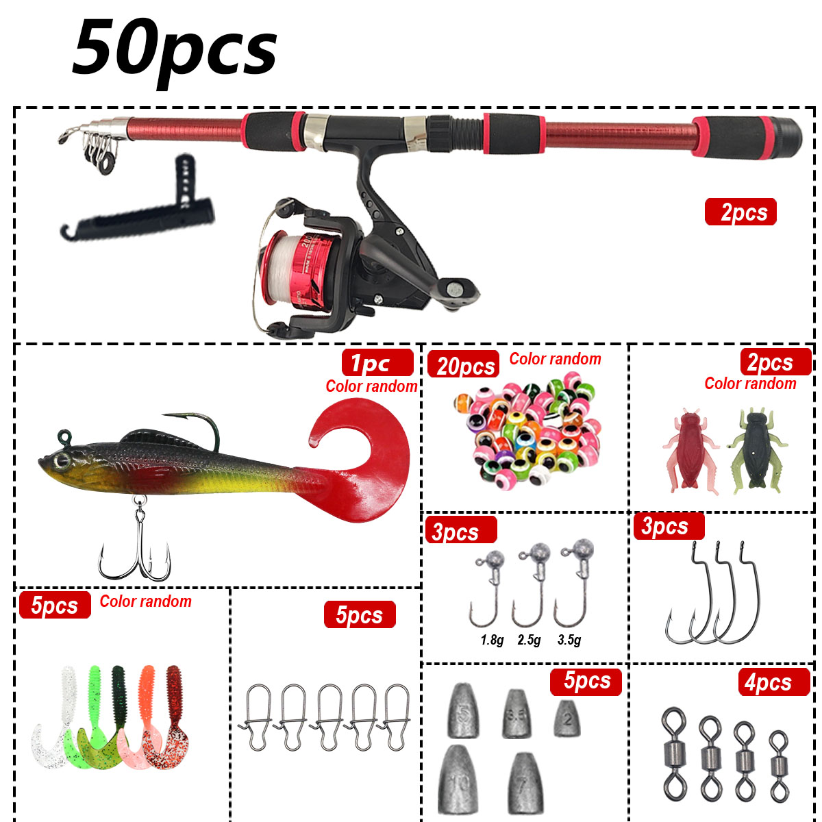 Portable Telescopic Fishing Ro - Spincast Reel review and price