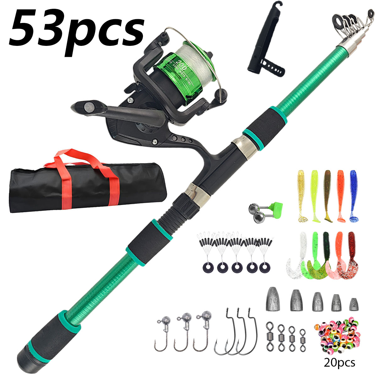 Portable Telescopic Fishing Ro - Spincast Reel review and price