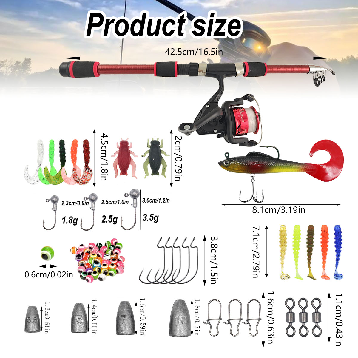 Portable Telescopic Fishing Ro - Spincast Reel review and price