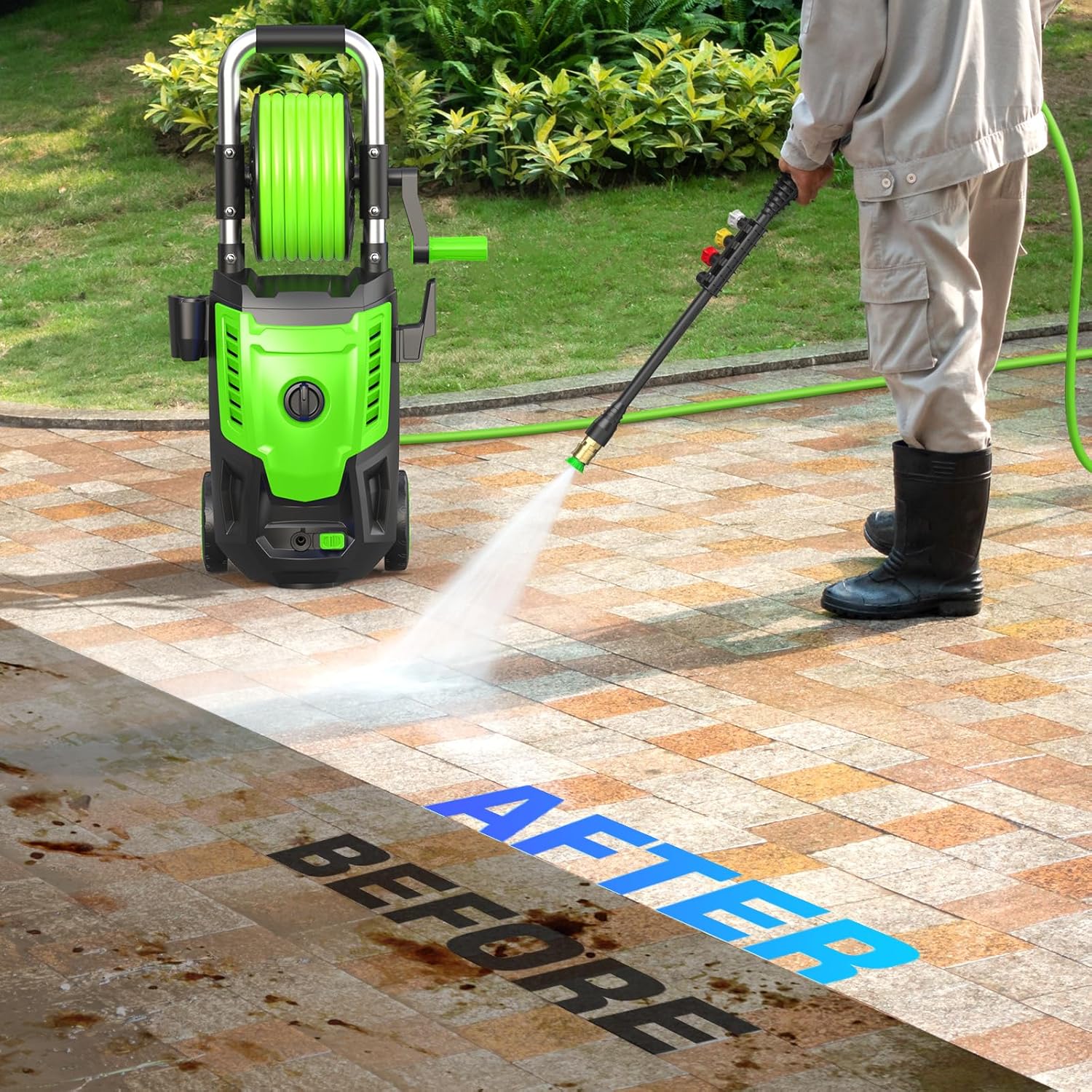 4800PSI Electric Pressure Wash - Electric Reel review and price