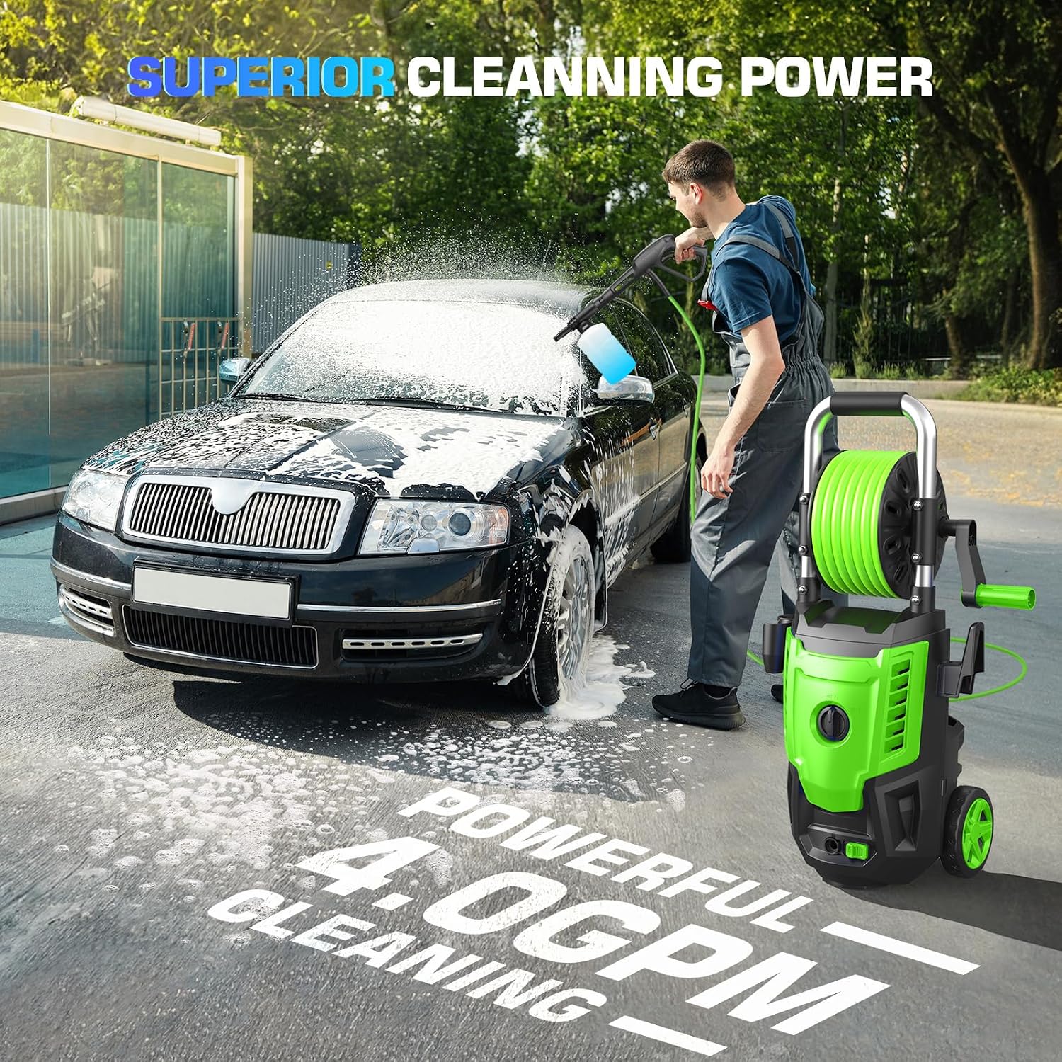 4800PSI Electric Pressure Wash - Electric Reel review and price