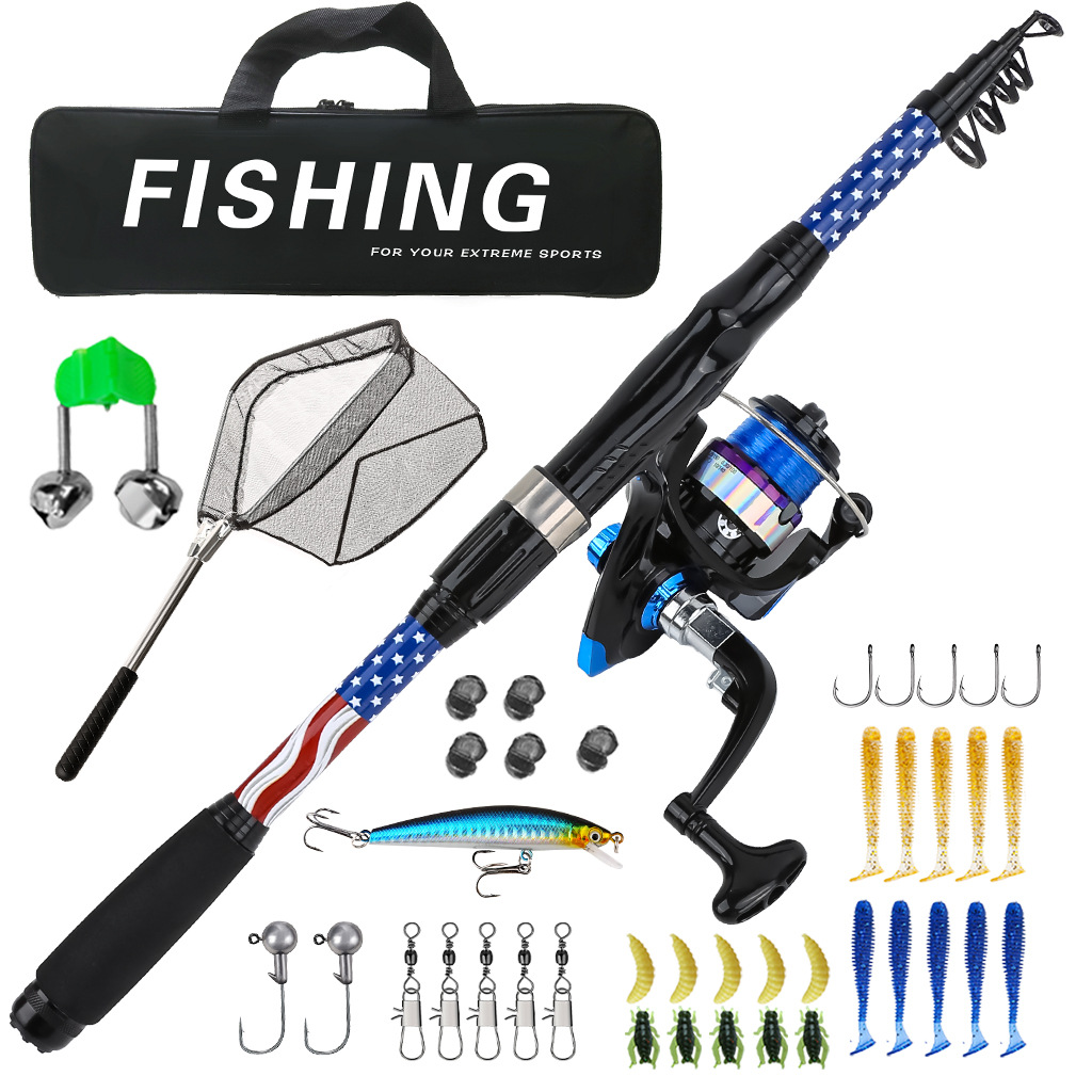 Telescopic Fishing Rod Spinnin - Reel Bag review and price