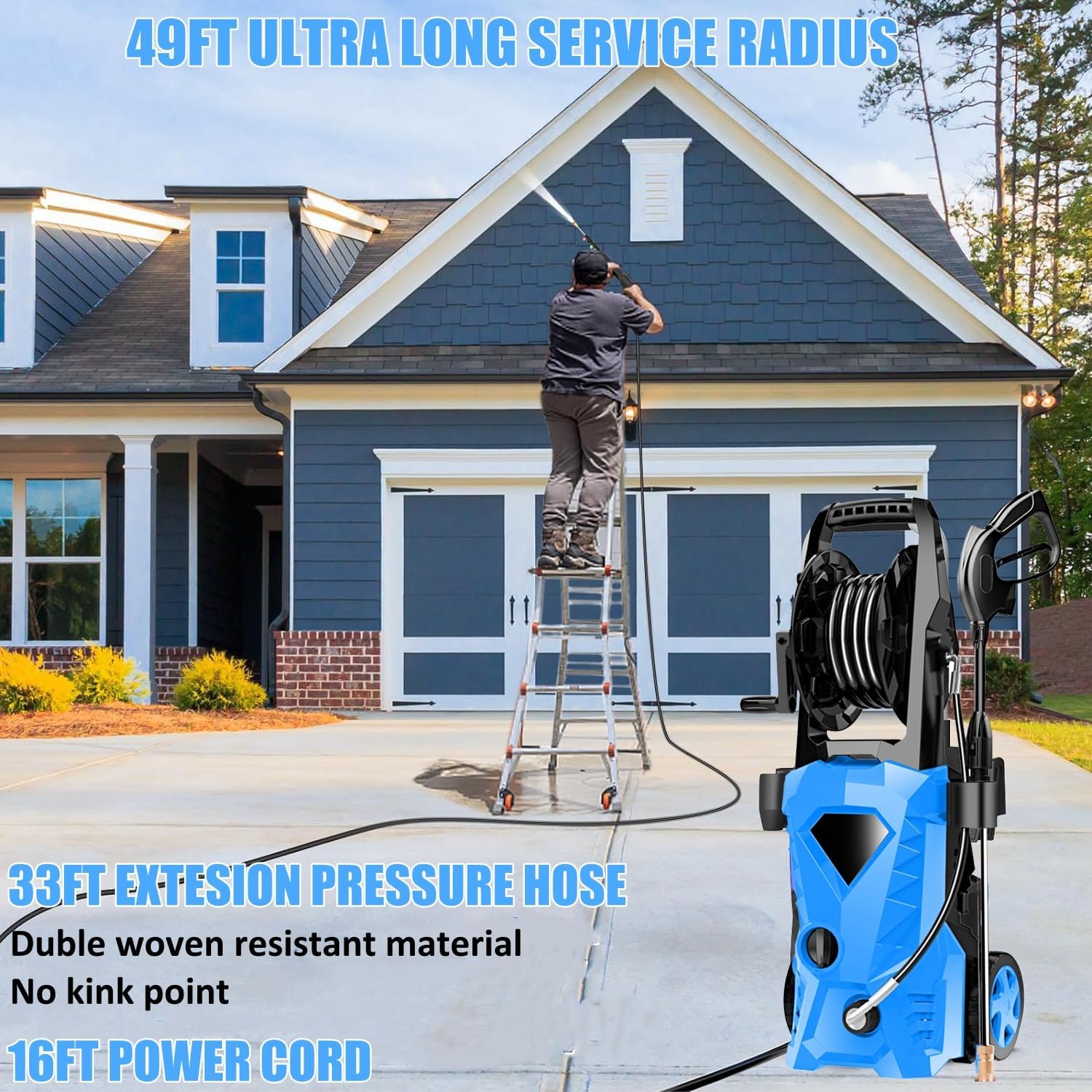 5000PSI Electric Pressure Wash - Electric Reel review and price
