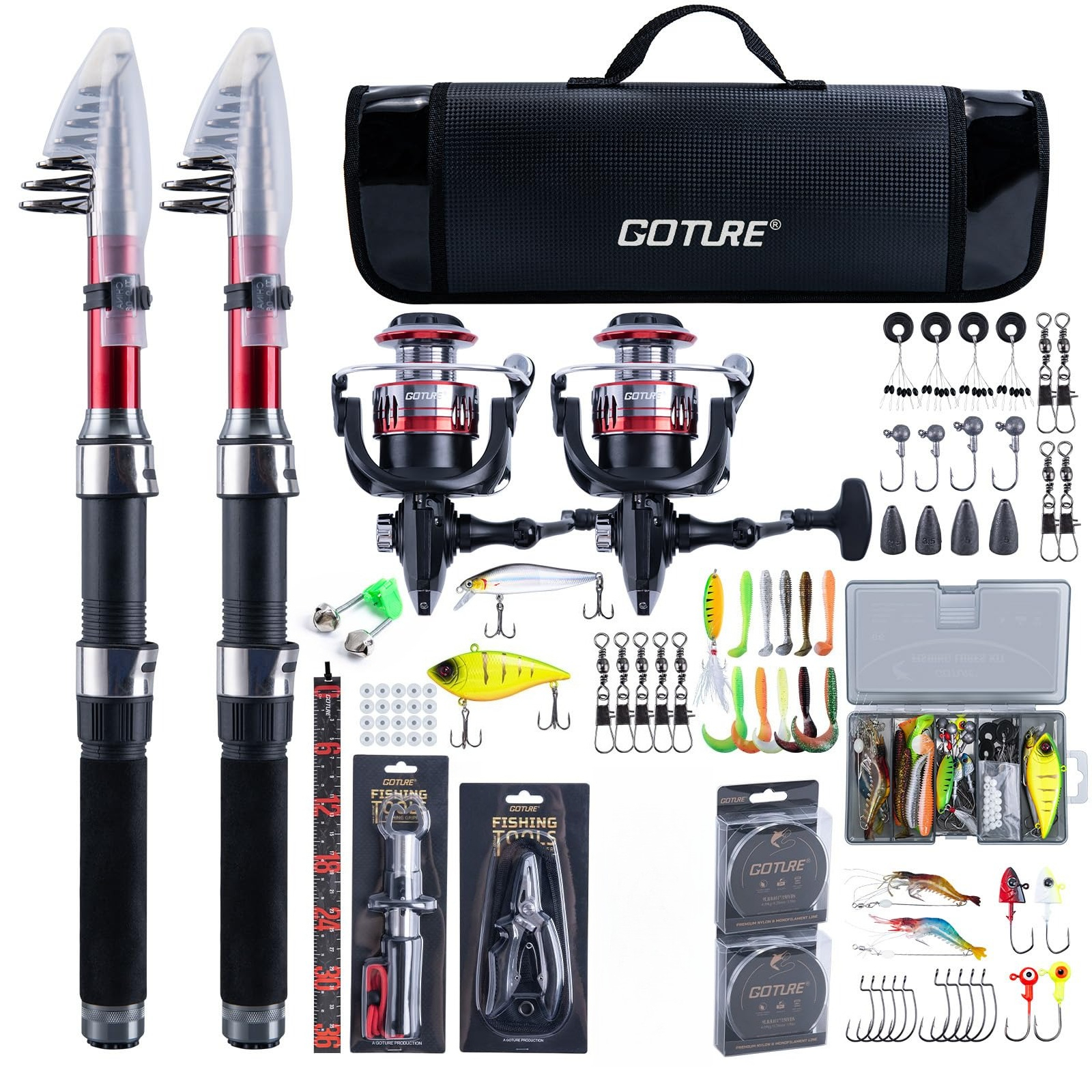 Goture 2Pcs Fishing Rod and 2P - Reel Bag review and price